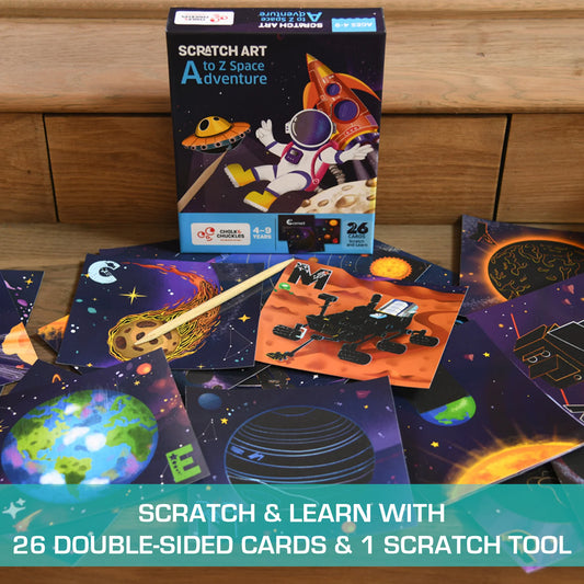 Scratch Art A-Z Space Adventure