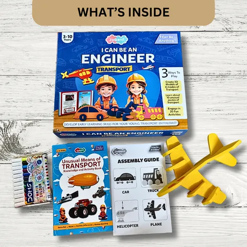 I Can be a Transport Engineer Set of 4 DIY 3D Foam Puzzles Booklet & Activities