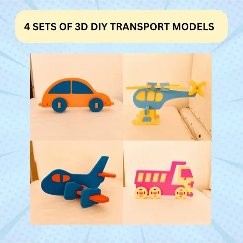 I Can be a Transport Engineer Set of 4 DIY 3D Foam Puzzles Booklet & Activities