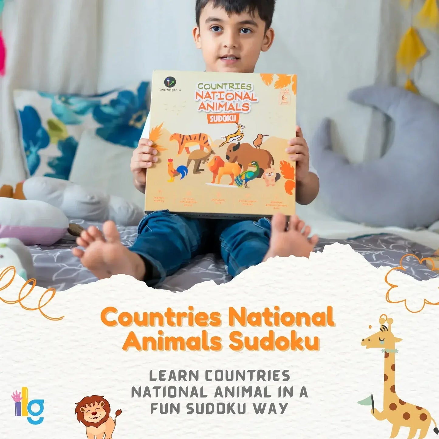 Countries National Animal Sudoku – Educational Wooden Puzzle Game