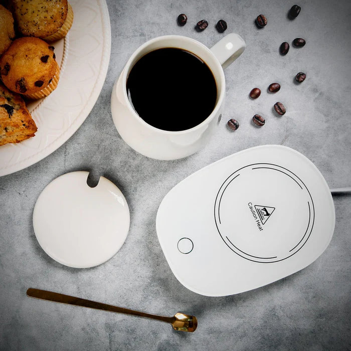 Electric coffee heating mugs