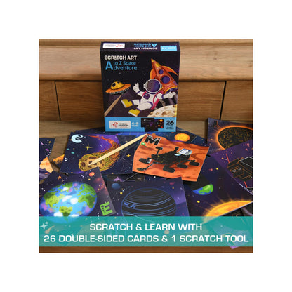 Scratch Art A-Z Space Adventure
