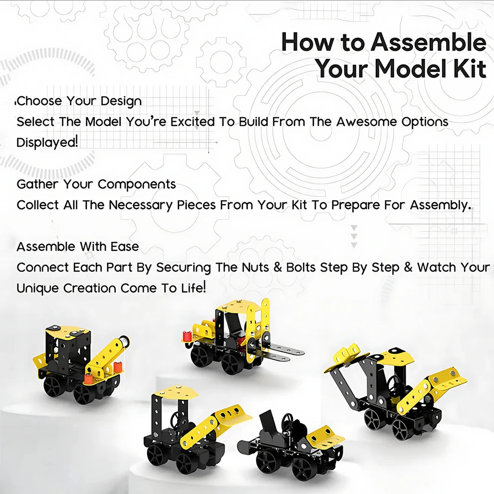 5-in-1 mechanical construction Kit (DIY)