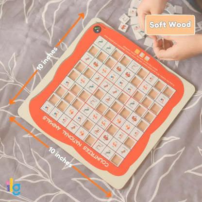 Countries National Animal Sudoku – Educational Wooden Puzzle Game