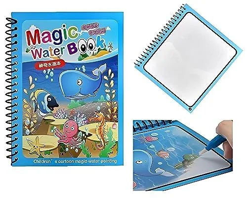 Magic Water Quick Dry Book Water Coloring Book Doodle with Magic Pen Painting Board